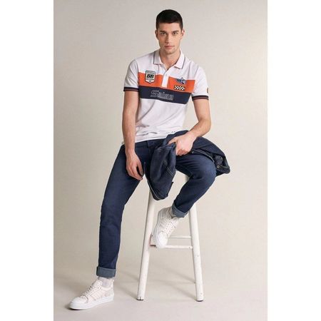 Salsa Jeans Miguel Oliveira With Emblem Kurzarm-Poloshirt M