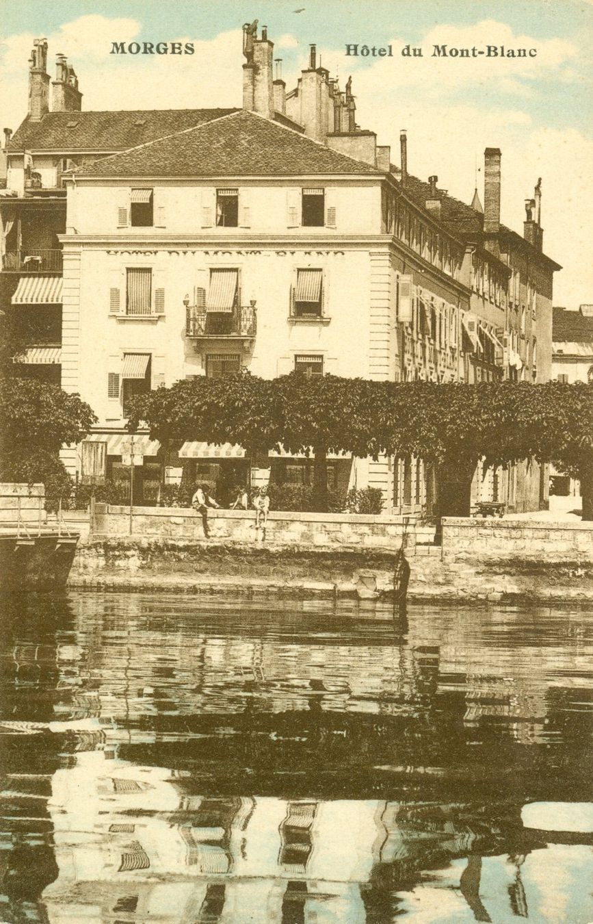 Cartoline postali: Morges - Hôtel du Mont-Blanc – Usato da Chavornay venduto da SupraSenna