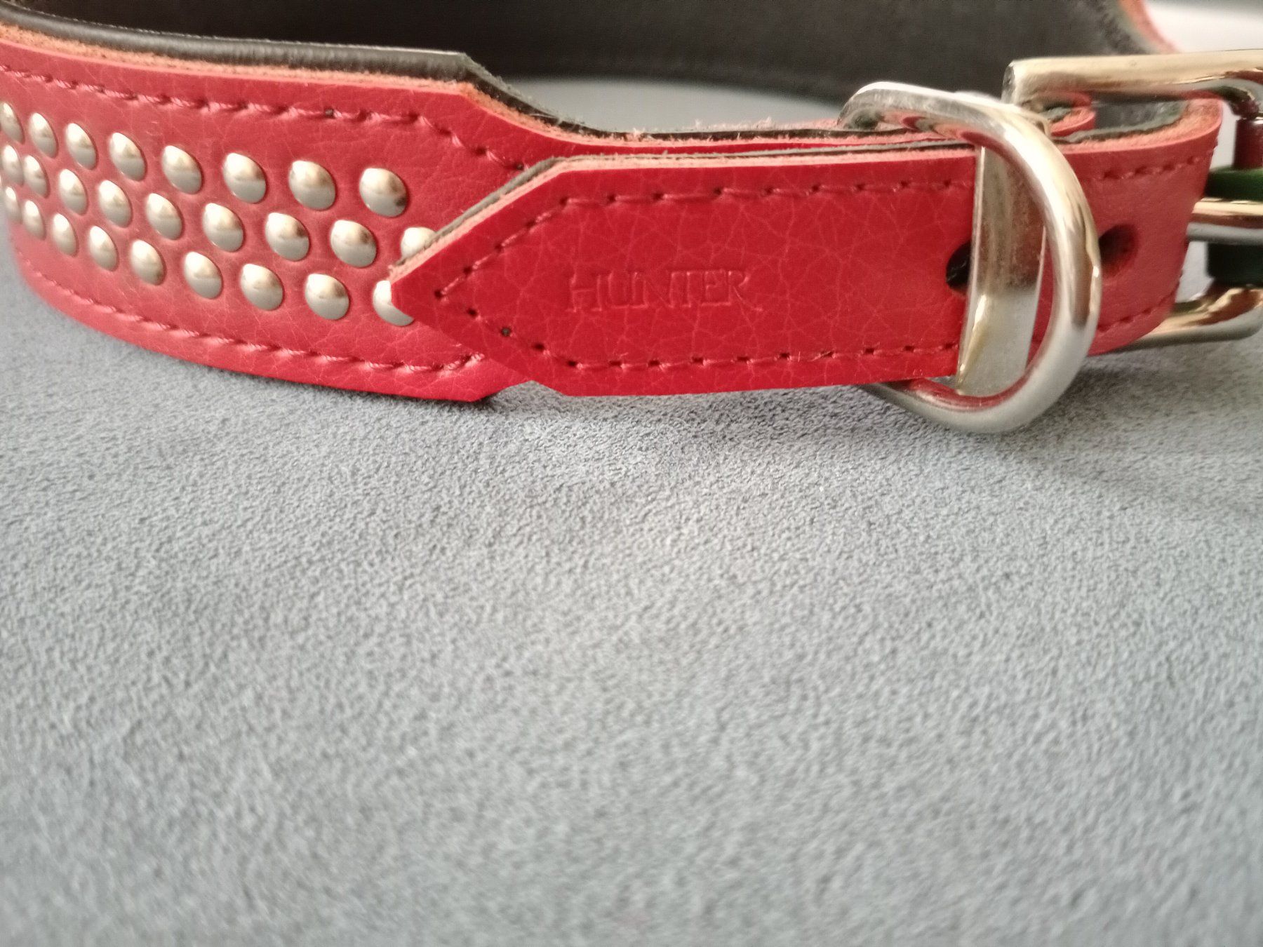 Hunter Guinzagli & Collari: Hunter Hundehalsband Leder  Rot 37 - 42 cm – Nuovo e nell'imballaggio originale da Rüegsauschachen venduto da W4PAW 4