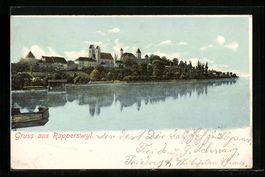AK Rapperswyl, Ort mit Gewässer, 1902