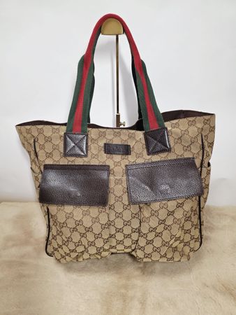 Seltene Gucci GG Canvas Tasche Tote Bag Hendtasche Laptoptas