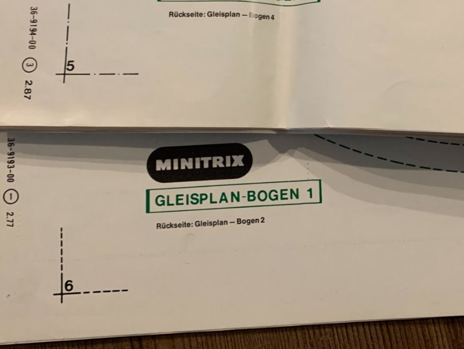 Trix Modelleisenbahnen: Minitrix Gleispläne beidseitig 1-4 – Neu (gemäss Beschreibung) aus Belp von capowiga 2