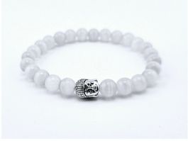 Mondstein-Armband Weiss mit Buddha Heilsteine/Natursteine