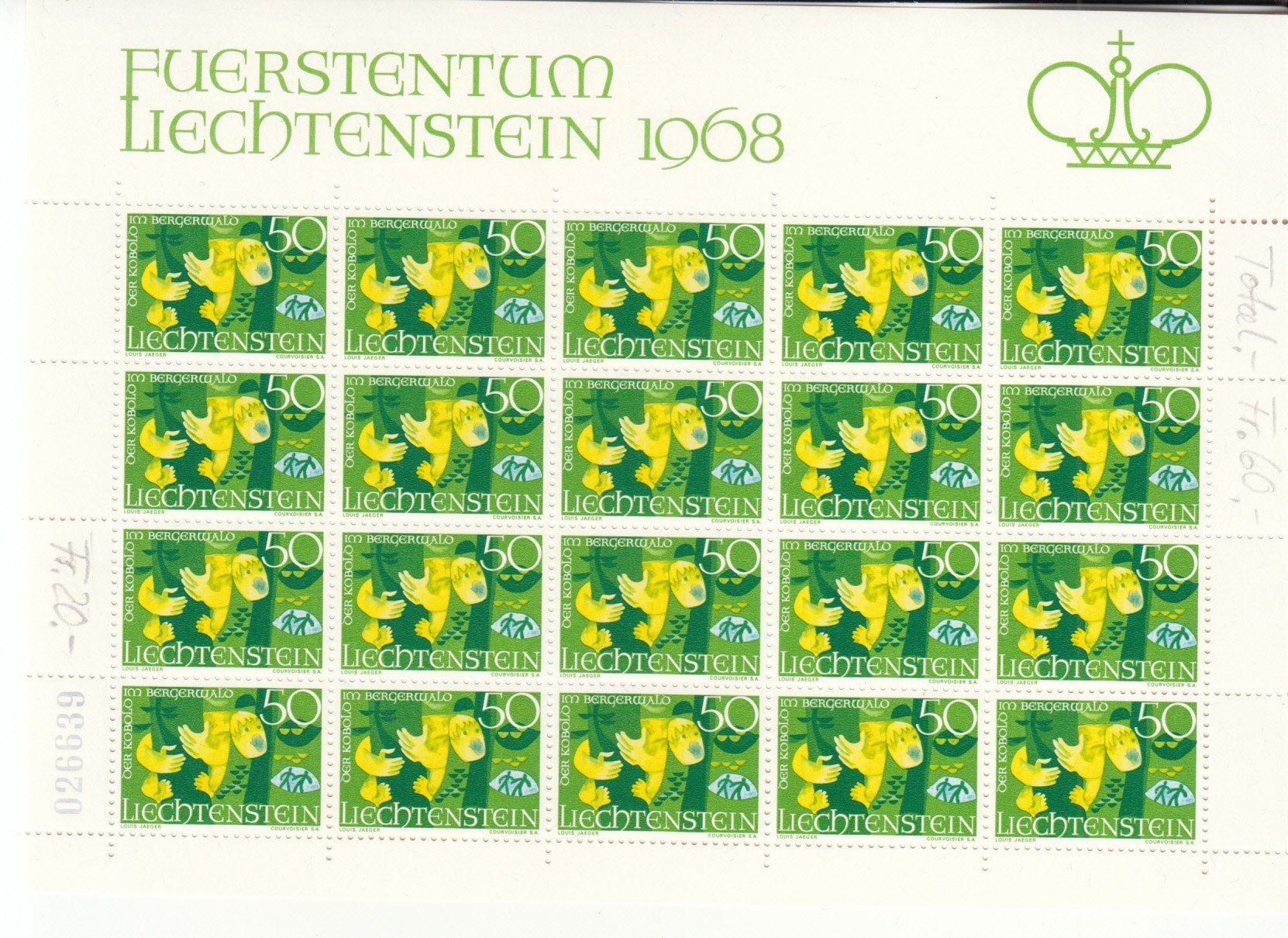 Tutti i francobolli: LBK 435 - 437 Bogen postfrisch – Usato da Bürglen TG venduto da StampGraf 2