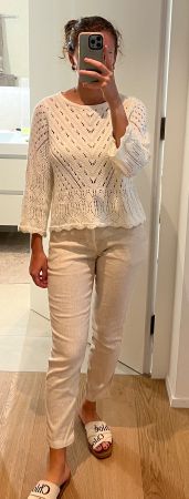 ✨ Elegante Slim-Fit Leinenhose v.120% LINO –NEU, Gr. 34