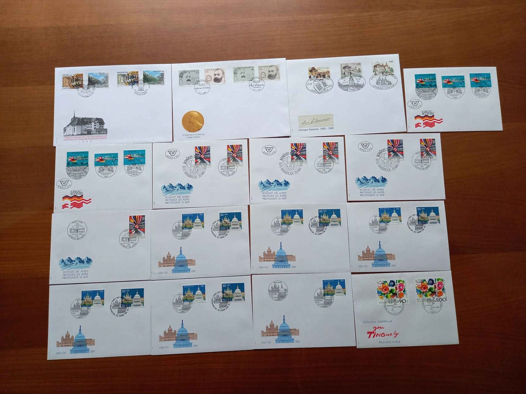 Tutti i francobolli: 16 FDC émissions communes – Usato da Courtételle venduto da Chris28