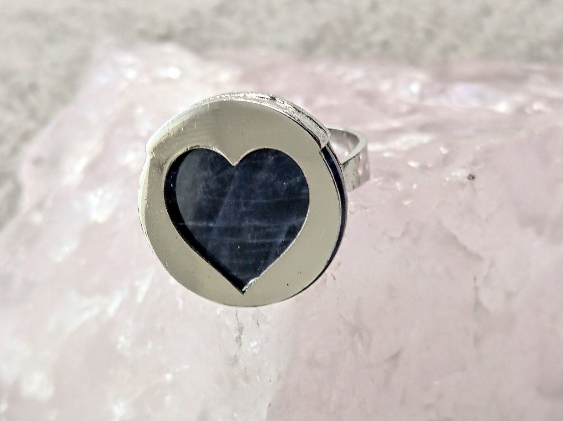 Bagues: Ring Silber 800 mit blauem Stein – D'occasion à Istighofen par Ringparadies