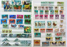 Briefmarken Album 12S: Motiv Schmetterlinge alle Welt, Sätze