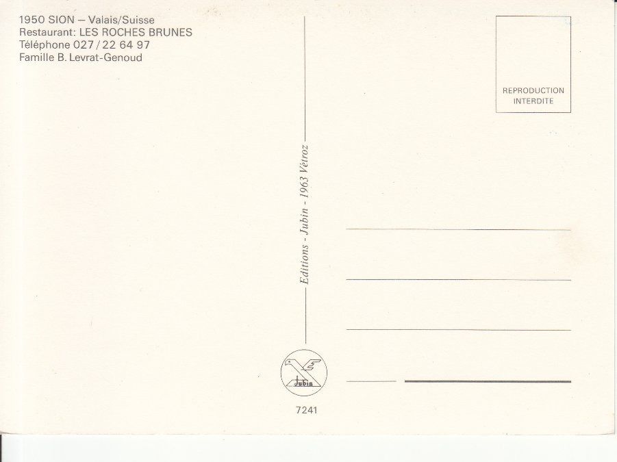 Cartoline postali: Sion Les Roches Brunes – Usato da Bürglen TG venduto da StampGraf 1