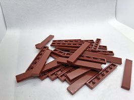 Lego 30 Stk. Flat Tile 1x6 reddish brown (new)