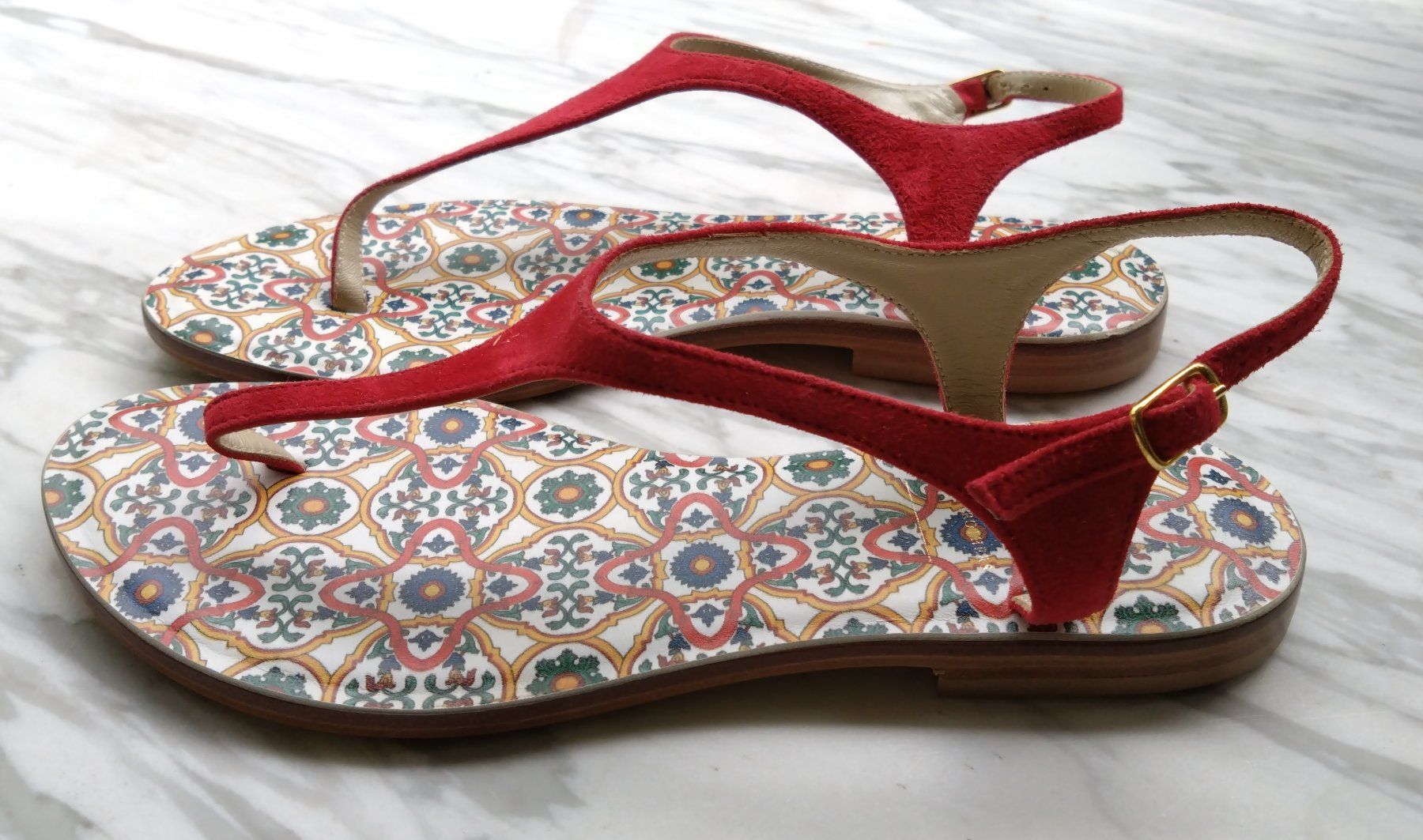 Benci Brothers Damenschuhe: Benci Brothers Sandalen Rot, Gr. 37 – Gebraucht aus Fislisbach von Maieriisli25 1
