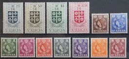 St. Lucia British Kat. 146-158 * 1953