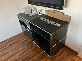 USM Haller Sideboard schwarz / Lowboard / Büro Möbel