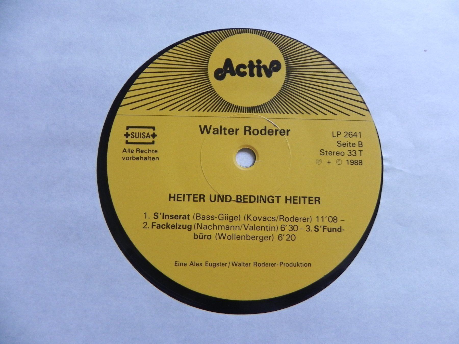 Dischi in vinile: LP Walter Roderer Autogramm Unterschrift – Usato da Siebnen venduto da krimsie 3