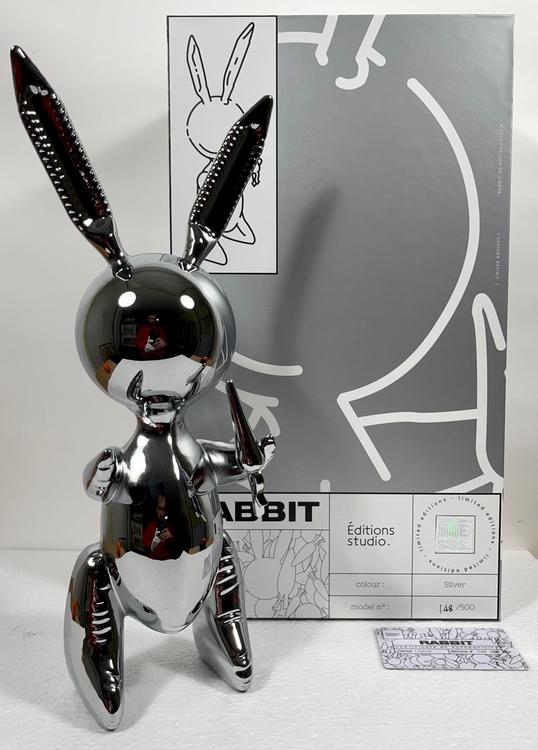 Jeff Koons  Jeff Koons - Balloon Rabbit XL Silver - Studio