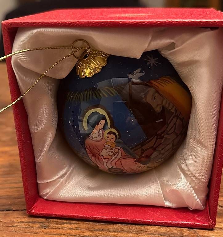 Tutte le decorazioni: Weihnachtskugel mit Krippe Maria Jesus inkl. Box Italien – Usato da Basel venduto da Joshy03