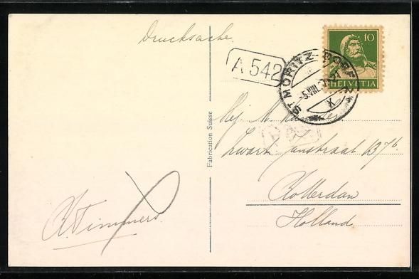 Cartes postales: St. Moritz-Bad, Teilansicht mit Gebirgsp – D'occasion à Berlin par bartko-reher 1