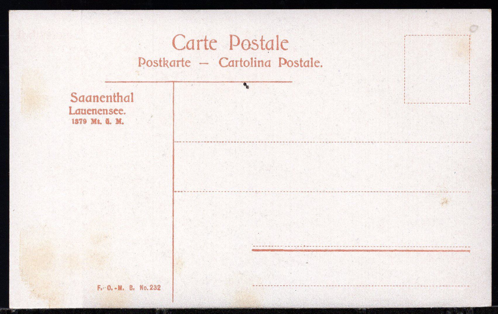 Cartoline postali: Saanenthal - Lauenensee – Usato da Aarau venduto da kufi44 1