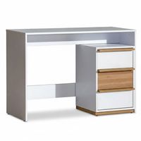 Luxuriöser Schreibtisch aus Holz, weiß, 112x78,2x50,2 cm