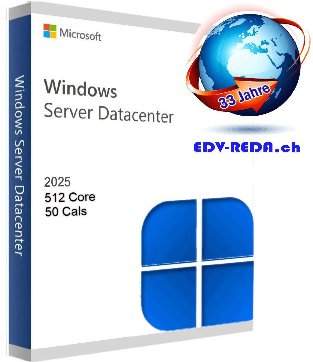 Software: Windows Server 2025 Datacenter 512 CPU-Kerne und 50 CALs – Nuovo (secondo la descrizione) da Langenthal venduto da Reda