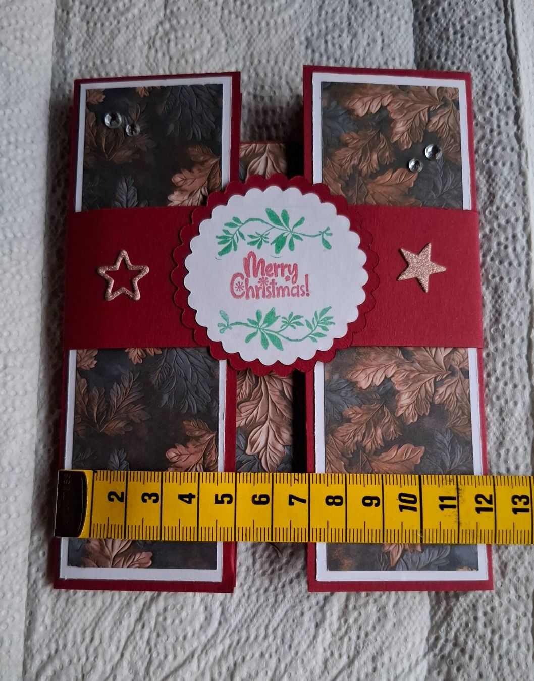 Cartes: Handgemachte Weihnachtskarte mit Kuvert rot – Neuf (Voir description) à Plagne par Reticulum01 8