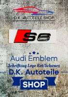 Audi S6 Emblem Schriftzug Logo NEU in Rot/Schwarz glänzend