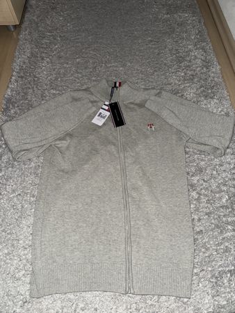 Tommy Hilfiger-Essential zip-Strickjacke-Grau◻️