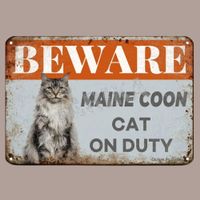 🔥 MAINE COON Katze Blechschild 🧡 20x30cm OVP 🔥