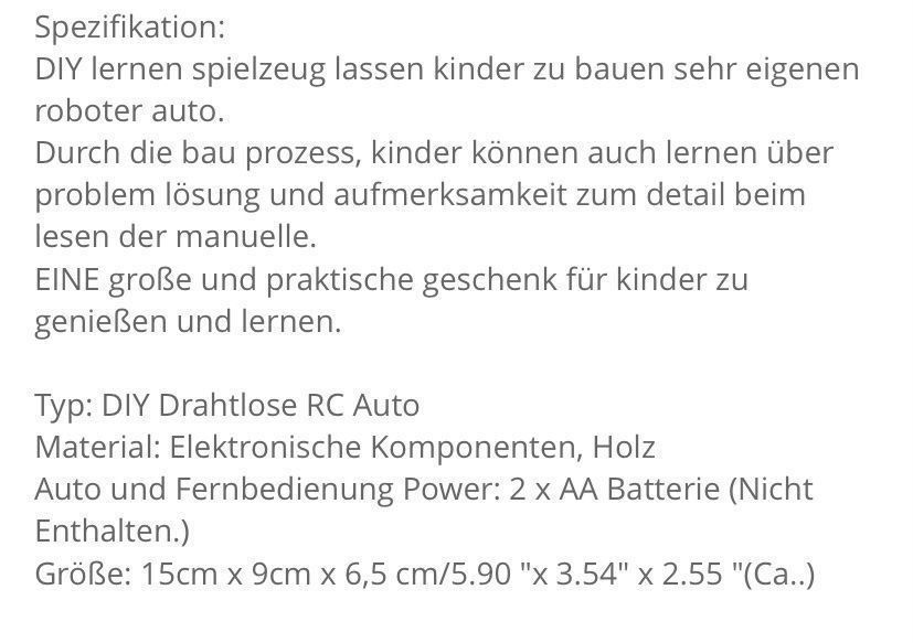 Kit bricolage: RC Racing Auto Modell Drahtlos /Zum BASTELN – Nuovo e nell'imballaggio originale da Seon venduto da Aaargauer01 5
