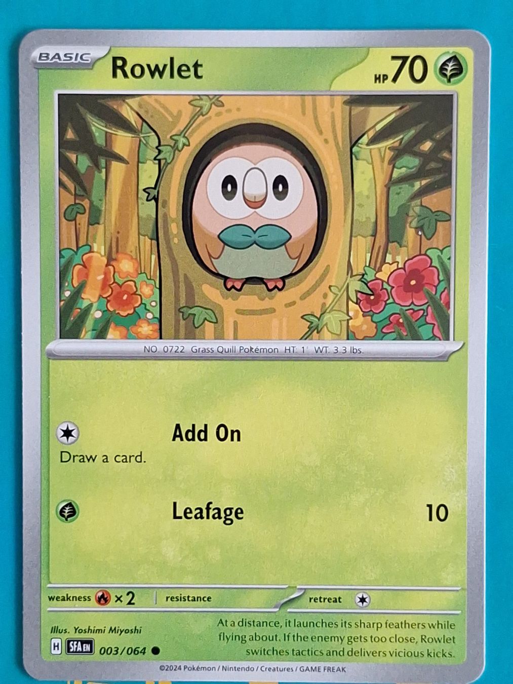 Pokémon Carte collezionabili: Rowlet - Pokemon Shrouded Fable - #7 – Usato da Altstätten SG venduto da GGsGameshop
