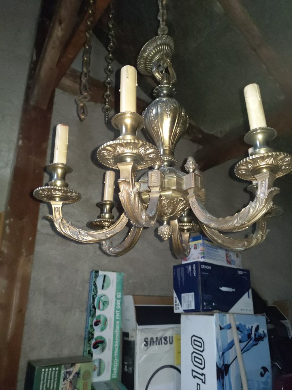 Lampadari & plafoniere: Antiker Bronze-Kronleuchter 12kg | aus Anwaltskanzlei Rom – Usato da Brugg AG venduto da Amei24 8