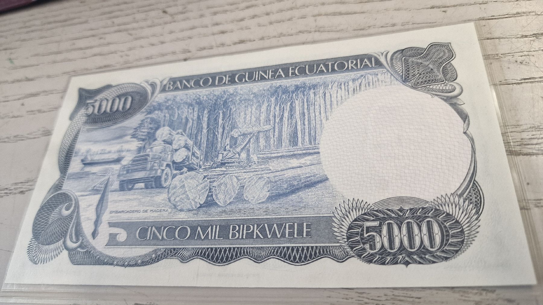 Billets de banque: Note 5000 Bipkwele Äquatorialguinea 1979  – Neuf avec emballage d'origine à Herisau par Antiques.AR 1