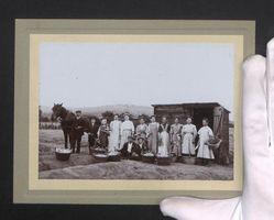Fotografie Gruppe Spargel Bauern mit ihr