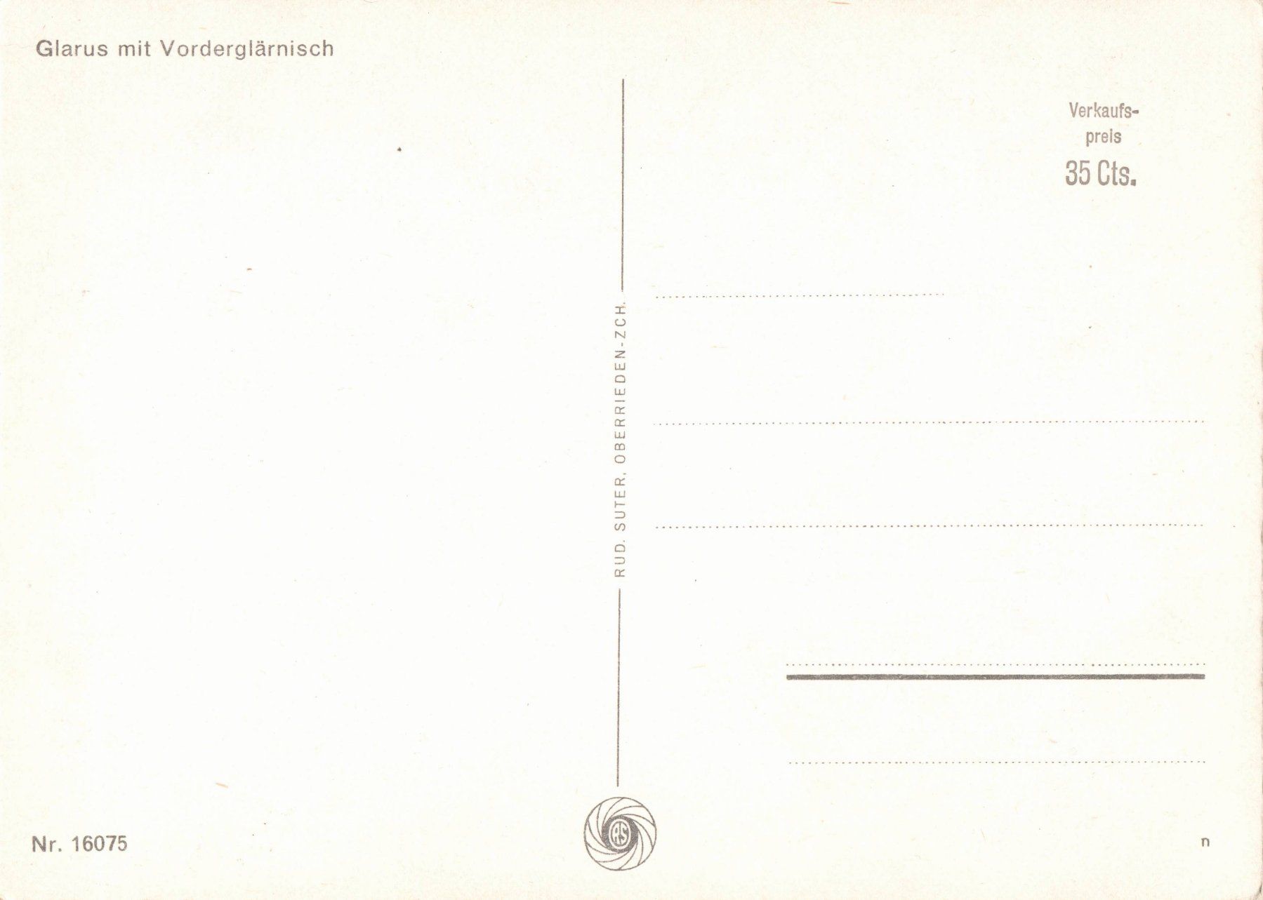 Cartoline postali: Originale Vintage Ansichtskarte Glarus mit Vorderglärnisch – Nuovo (secondo la descrizione) da Zürich venduto da axolottchen 1
