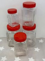 5 alte Vorratsdose Glas St. Prex