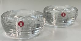 Paire de bougeoirs en verre iittala