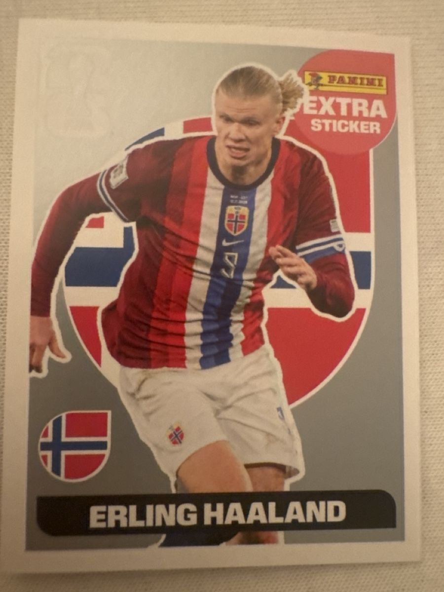 Panini Sammelbilder & Trading cards: Panini extra sticker: haaland silber – Neu und originalverpackt aus Luzern von Figeac98