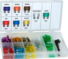 AUTO SICHERUNGEN 97 Stück von 3A bis  30A  ink. Entferner