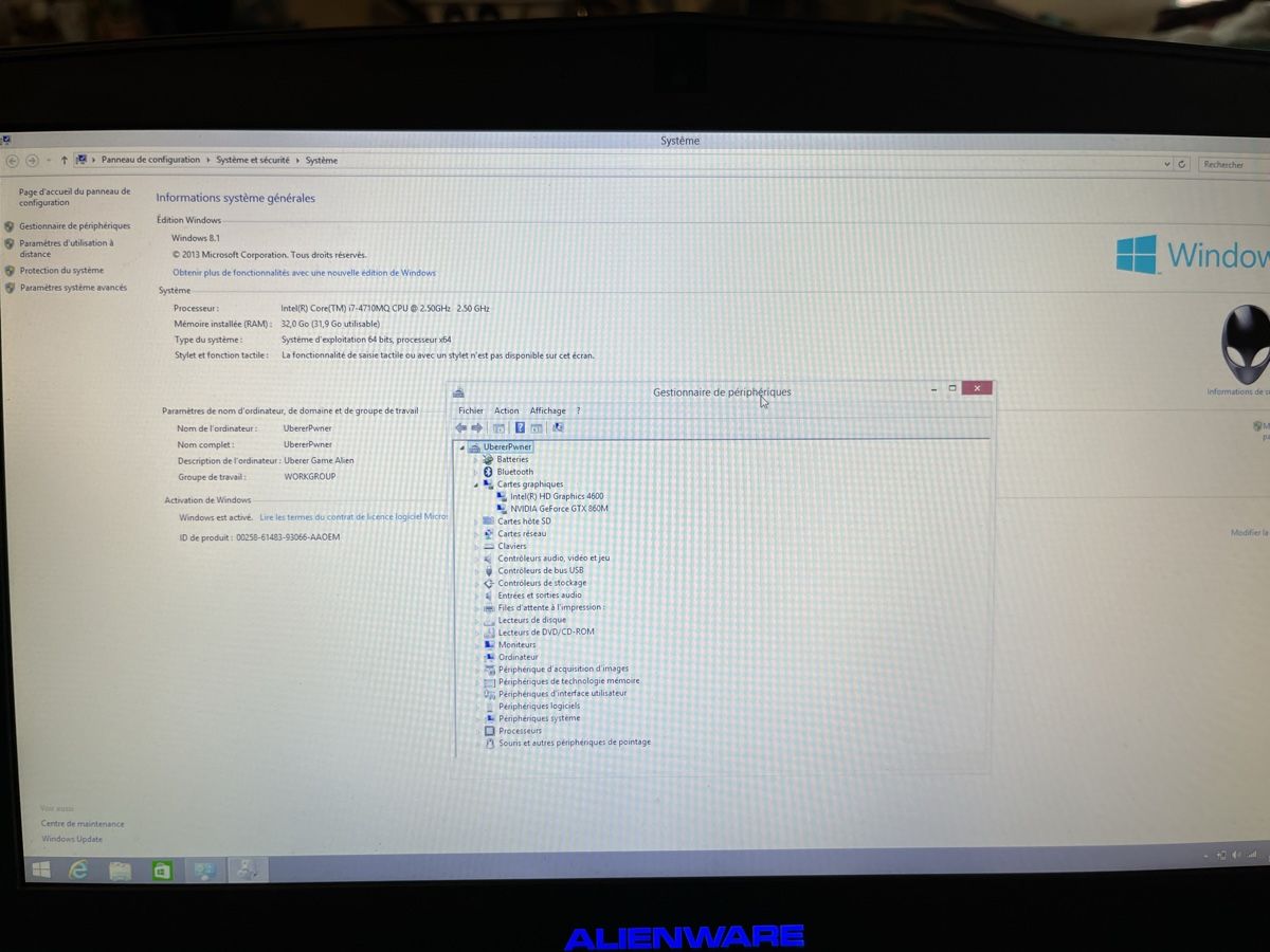 Alienware Portables: Alienware pc portable et sacoche  – D'occasion à Collombey par  3