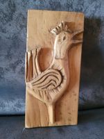 Oiseau gravé , décoration vintage en bois, motif rustique !