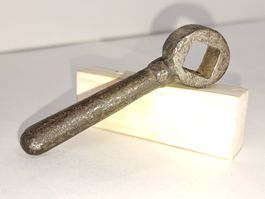 1 schöner antiker Griff mit Vierkant, Eisen (LOT700#AWZ9)