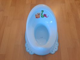 Kindertöpfchen hellblau mit Motiven gebraucht