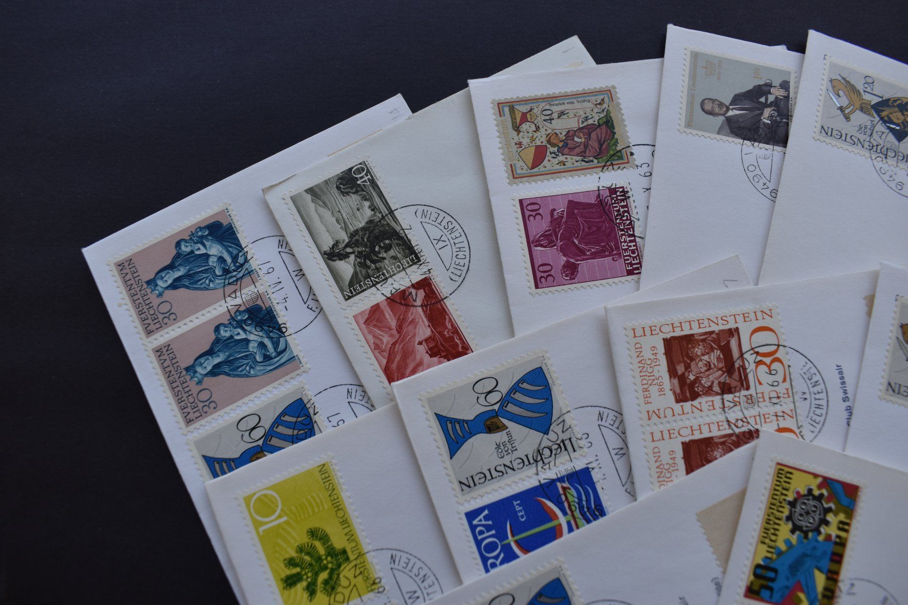 Buste & buste per spedizione: 17 Flugpost Briefe Lichtenstein      B1208Y – Usato da Bettingen venduto da Gluscht-Oase 1