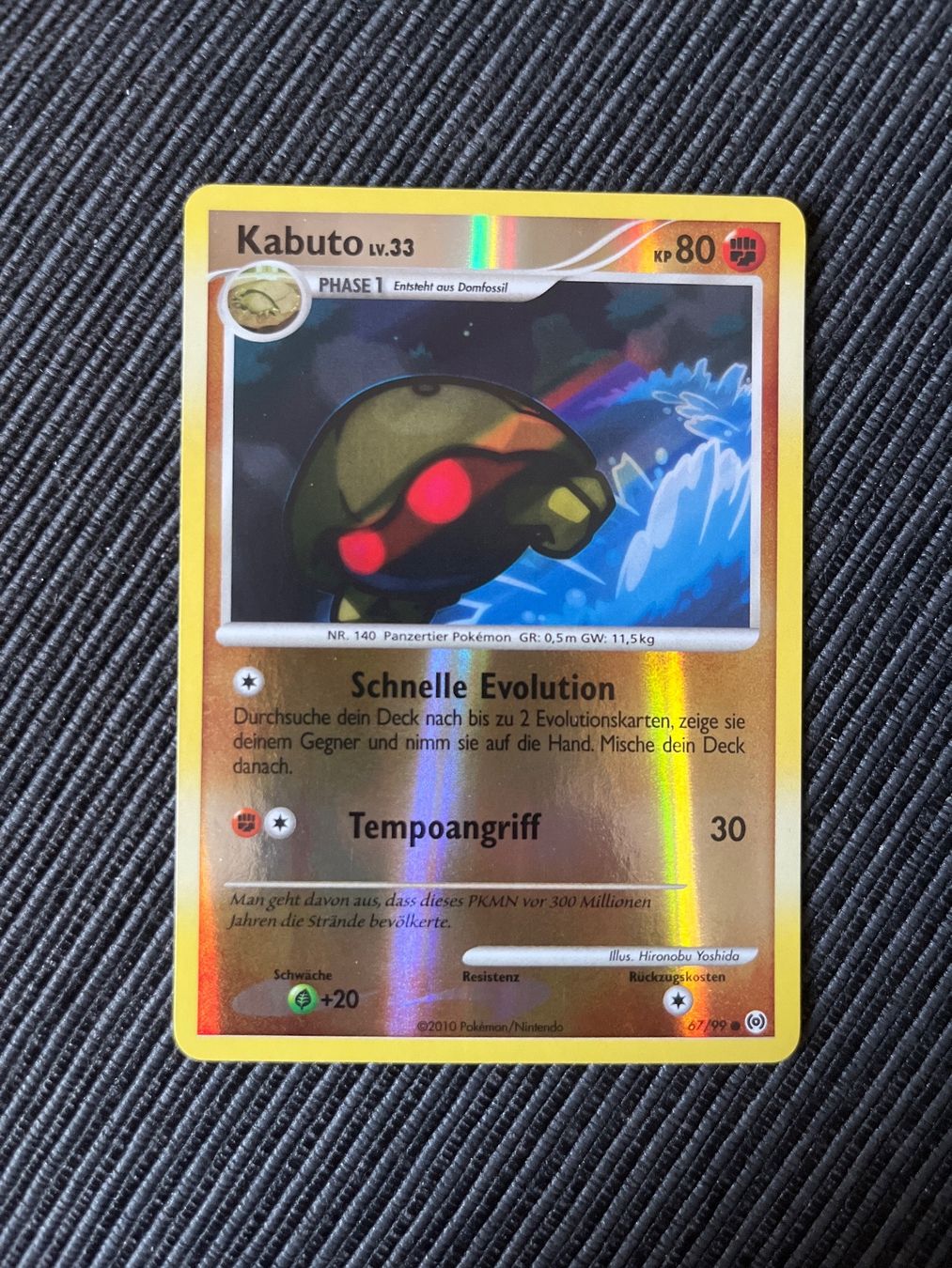 Pokémon Carte collezionabili: Pokemon Kabuto Reverse Holo Platin Arceus 2010 – Usato da Wabern venduto da Collectfun