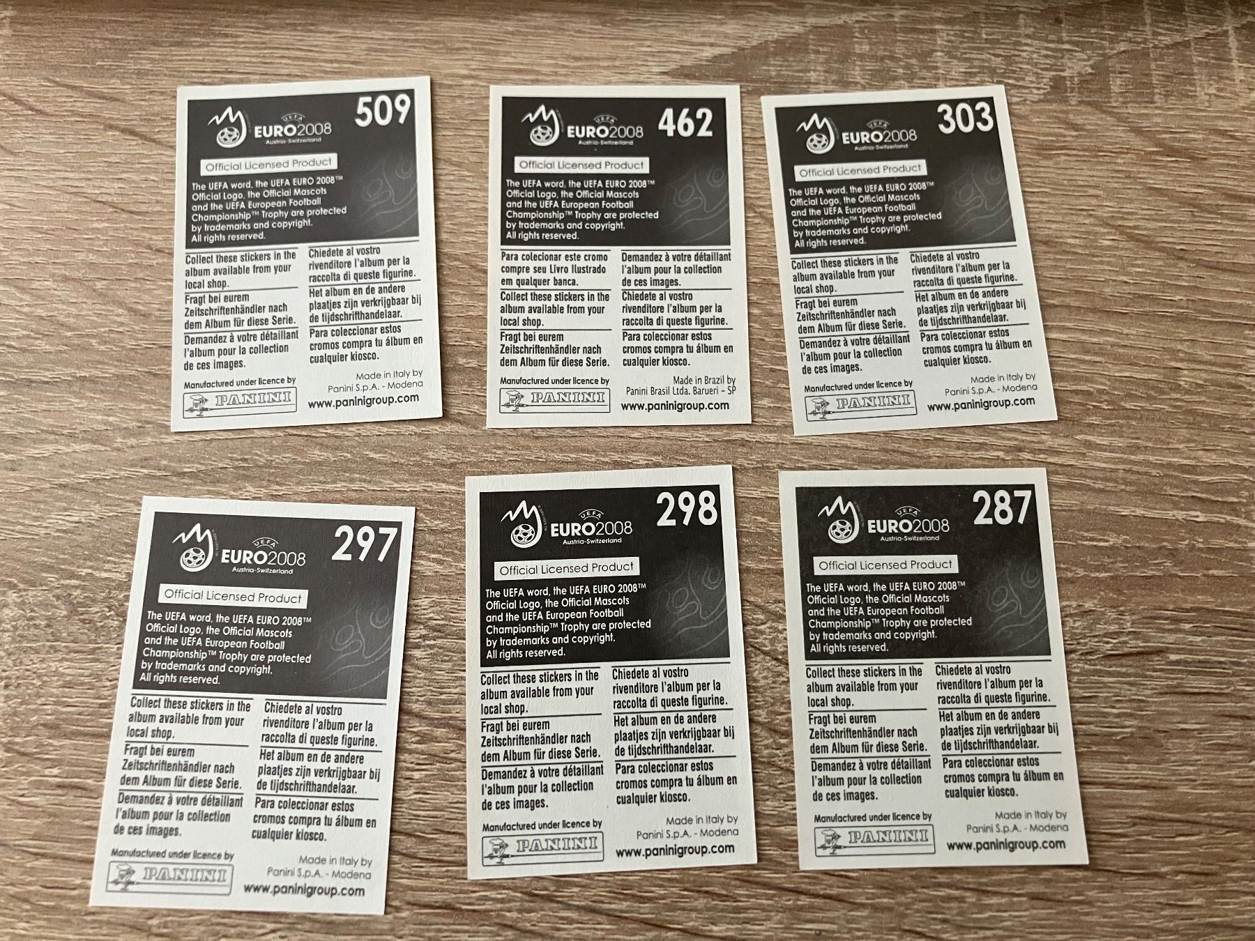 Panini Sammelbilder & Trading cards: Panini EM 2008 6x Bilder Ronaldo Del Piero + Italien – Neu (gemäss Beschreibung) aus Chur von tozzi-stickerworld 1