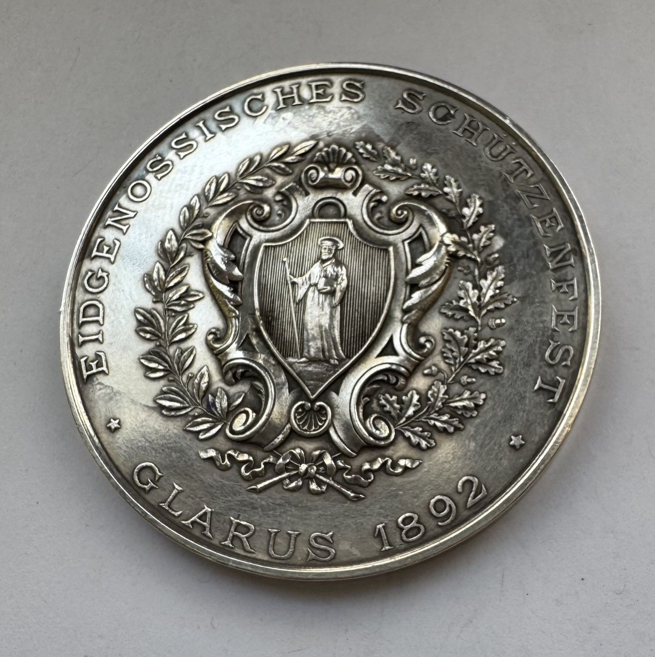Medaglie: 1892 Schützenmedaille Glarus Silber unz – Nuovo (secondo la descrizione) da Kirchberg SG venduto da Helveticus00 3