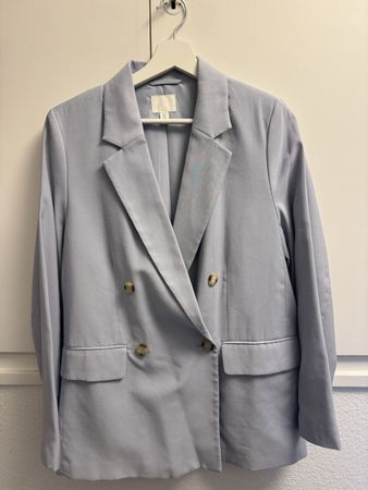 H&M Oversized Blazer hellblau Grösse S