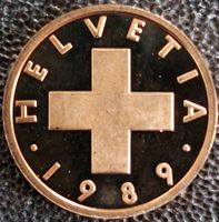 1 Rappen 1989 stgl. / aus Münzsatz