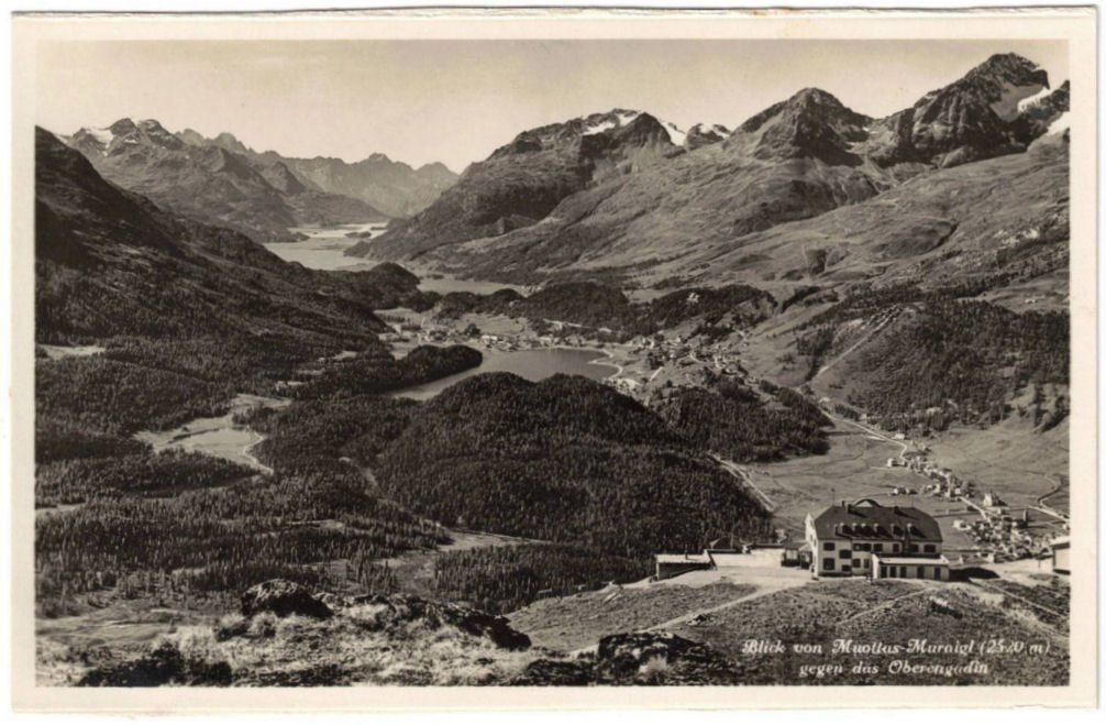 Cartoline postali: St. Moritz - Standseilbahn Muottas Muragl Bergstation – Usato da Binningen venduto da Mountainrider