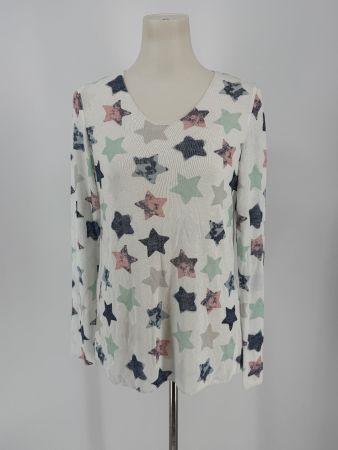 Leichter Pullover mit Sternen Gr. L von Today